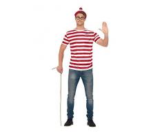 Smiffys 42924L - Wo ist Walter Kit mit T-Shirt, Hut und Gläser