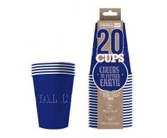 Original Cup - 20 x Amerikanische Pappbecher für Bier Pong 53cl - Trinkspiele - Partyzubehör - Blau