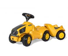 Rolly Toys rollyMinitrac Volvo mit Anhänger (für Kinder von 1,5-4 Jahre, Flüsterlaufreifen, Lauflernhilfe, Farbe gelb) 132560