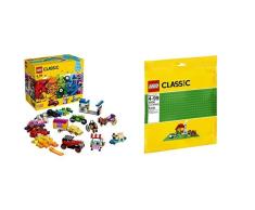 LEGO Classic 10715 - Kreativ-Bauset Fahrzeuge, Spielzeug & Classic 10700 - Bauplatte