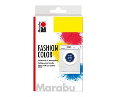 Marabu 17400023058 - Fashion Color jeansblau, Textilfarbe zum Färben in der Waschmaschine, kochecht, für Baumwolle, Leinen und Mischgewebe, 30 g Farbstoff und 60 g Reaktionsmittel