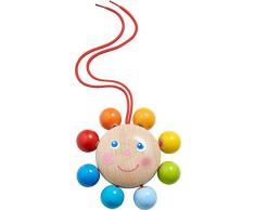 HABA 305233 - Hängefigur Rund & bunt, Babyspielzeug für Babyschale, Buggy und Spielbogen, mit Glöckchen, Greifspielzeug ab 6 Monaten