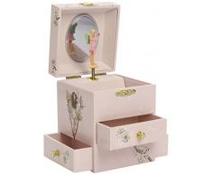 Trousselier - Blumenfeen - Flower Fairies - Musikschmuckdose - Spieluhr - Ideales Geschenk für junge Mädchen - Phosphoreszierend - Leuchtet im Dunkeln - Musik von Rachmaninov - Farbe elfenbein