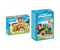 Playmobil 5567 - Kita Sonnenschein & 5573 - Zwillingskinderwagen