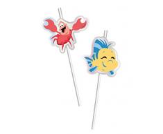 Procos Strohhalme Metallic Ariel Under The Sea, mehrfarbig, 5PR89063
