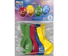 Karaloon 30009 - 8 Ballons Zahl 10 (24-26 cm), Sortiert