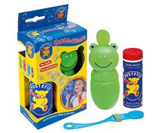 Pustefix Bubble-Friends Frosch I 70 ml Seifenblasenwasser I Bubbles Made in Germany I Seifenblasen Spielzeug für Kindergeburtstag, Polterabend, Sommerparty & als Gastgeschenk I Spaß für Kleinkinder