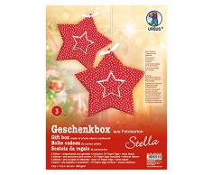 Ursus 5090003 - Geschenkbox Stella 5 Stück, sterne rot