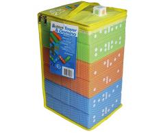 Alldoro Tower & Domino, Wackelturm und Domino Spiel in einem, großer Outdoor Spielspaß für Kinder ab 2 Jahre, ideal für Garten und Strand