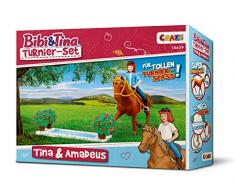 CRAZE BIBI & TINA Turnier-Set Spielfiguren Pferdefiguren Tina und Amadeus mit Zubehör Spielzeug 14639