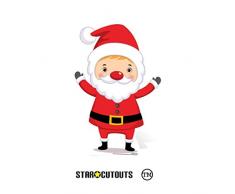 Star Cutouts Ltd SC984 Mini-Karton-Aufsteller, Motiv Weihnachtsmann, 87 cm, mehrfarbig