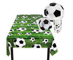 Boland 62517 Partygeschirr Tischset Fußball Becher Tellerchen Servietten Tischdecke