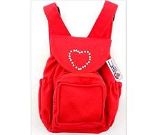 Baue Dein Bears Kleiderschrank 15 Zoll Kleider passen Bj Bär Rucksack (rot)