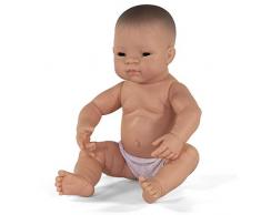 Babypuppe neugeborener asiatischer Junge 40cm-31005