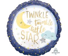 Amscan 3850601 Folienballon Twinkle Little Star, Mehrfarbig