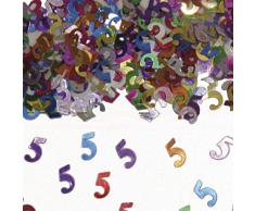 Folat 05304 - Tischkonfetti Zahl 5 - bunt - 12 x 14 gr.