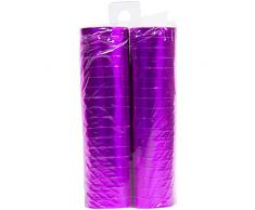 Folat Luftschlangen Metallic Magenta 4m - 2 Stück