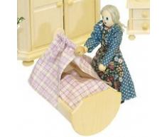 Rülke Holzspielzeug 22263 Puppenhauszubehör, holzfarben, rosa