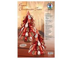 Ursus 24320099 - Designstreifen Paper Christmas Trees Landhaus