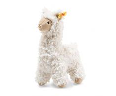 Steiff 69444 Original Plüschtier Lama Soft Cuddly Friends Leandro, Kuscheltier ca. 14 cm, Markenplüsch Knopf im Ohr“, Schmusefreund für Babys von Geburt an, Creme