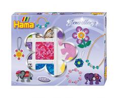 Hama 3716 - Original Bügelperlen Kreativbox Schmuck, ca. 2400 Perlen, 3 Stiftplatten und Zubehör