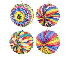 Boland 42037 - Papierlaterne Fantasie, 12 Stück, Größe 22 cm, 4 Motive sortiert, Papierlaterne, Lampion, Mehrfarbig, Lampion, Geburtstag, Laternenzug, Gartenparty, Hängedekoration, Karneval