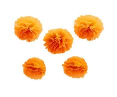 Ginger Ray Neon Geburtstag Fan Windrad Dekoration für Hochzeit oder Party (3er Pack), orange Papier-Puschel NB-257 Orange