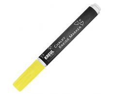Kreul 22719 - Chalky Kreidemarker Medium, matte, non - permanente Flüssigkreide, zum Zeichnen auf Tafeln, Memoboards oder Glasoberflächen, mit formstabiler Rundspitze ca. 2 - 3 mm, Neon Light