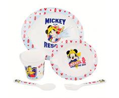 Mickey Mouse - Set Mikrowelle Baby 5 teilig to The Rescue, Mehrfarbig (Stor ST-44079)