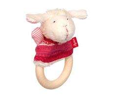 Sigikid Mädchen und Jungen, Greifring & Fingerpuppe Schnuggi, Babyspielzeug, empfohlen ab 0 Monaten, pink/weiß, 39279
