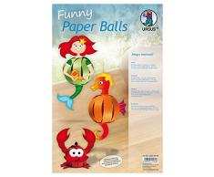 Ursus 23300099 - Funny Paper Balls Magic mermaid, 30 Streifen und Zubehör für 6 niedliche Dekofiguren