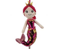 Sweety Toys 11926 Stoffpuppe Meerjungfrau Plüschtier Prinzessin 40 cm pink