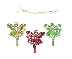 Gifts 4 All Occasions Limited Shatchi Glitzerengel Weihnachtsbaum Weihnachtsbaum Weihnachten Party Hängedekoration mehrfarbig