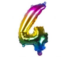 Boland 21984 Folienballon Zahl 4