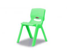 Jamara 460582 Kinderstuhl Smiley bis 100 KG grün-stapelbar, aus robustem Kunststoff, Indoor-Outdoor geeignet