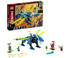 LEGO 71711 NINJAGO Jays Cyber-Drache Mech, Bauset mit den Minifiguren Jay, Nya und Unagami
