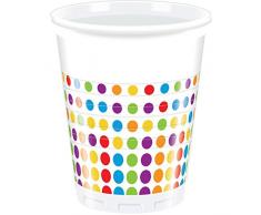 Bright Color Dots PR90342 Becher aus Kunststoff, 200 ml, mehrfarbig