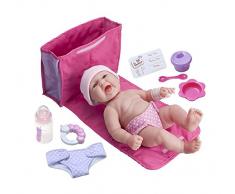 JC TOYS La Neugeborene realistisch Baby Puppe mit 33 cm alle Vinyl Neugeborenen Puppe