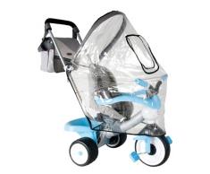 Coloma 892 - Dreirad Comfort mit Regen plastisch, Regenschirm und beschämt Sitz, grau , weiß und blau