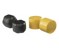 Bruder 02345 - Zubehör: 4 Rundballen für Ballenwickler, 2x (Weiß/ocker)