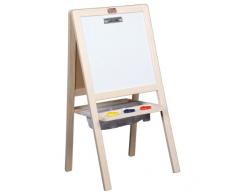 Tikk Tokk TBE03N Easel with Paperclip, Magnetic Chalkboard and Storage 4-in-1 Boss Junior Whiteboard mit Büroklammer, magnetischer Kreidetafel und Aufbewahrung, weiß