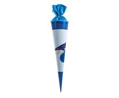 goldbuch 97 209 Schultüte 70 cm für Jungen, Zuckertüte mit Motiv Blauwal, Geschenktüte aus Lackkarton mit Filzverschluss, zur Einschulung und Schulanfang, Wal Bastelschultüte ca. 70 x 19 cm, Blau