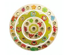 Hess Holzspielzeug 15644 - Geburtstagsring Waldtiere aus Holz für 26 Kerzen, ca. 22 cm