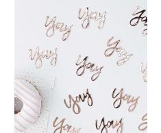 Ginger Ray PM-331 Konfetti - Yay - Roségold, gold