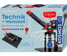 KOSMOS 628208 - Technik-Werkstatt, 20 Technik-Modelle mit fischertechnik, Erforsche die Welt der Technik, Konstruieren, experimentieren, Physik verstehen, Experimentierkasten für Kinder ab 8 bis 14