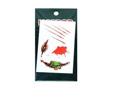 Gifts 4 All Occasions Limited SHATCHI-1429 Blutendes Geld, temporäre Tattoo, Halloween, Gruselkostüm, Party-Spaß, mehrfarbig