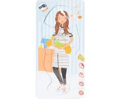 Small Foot 11541 Schichtenpuzzle Schwangerschaft aus Holz mit Vier Lagen und detaillierten Motiven zum Thema Baby, ab 3 Spielzeug