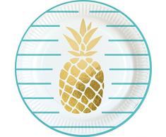 amscan 9903307 Teller Pineapple Vibes, Mehrfarbig, 23 cm