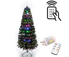 Shatchi 6052-LED-REMOTE-TREE-122 cm LED Weihnachtsbaum mit Lichtern, beleuchtet, Fernbedienung, 8 verschiedene Effekte, Weihnachtsdekoration, 120 cm, Grün