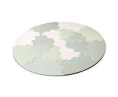 Lalaloom Green PLAYMAT - Babydecke und runde Spielmatte aus grünem Eva-Schaumstoff für Kinder